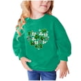 thumbnail image 4 of Posijego Chandails en Molleton pour Enfants de la Saint-Patrick Imprimé Trèfle Manches Longues Pull pour Enfants, 4 of 4