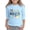 1-Light Blue1025, variant on Easter T-Shirt for Girls Graphic Tee 3/4 Sleeve Round Neck T Shirt Top, Sizes 3-14