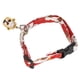 thumbnail image 5 of Collar de gato de estilo japonés, collar de gato de kimono japonés ajustable con campana de dibujos animados para Navidad, Halloween, Año Nuevo, estilo kimono japonés, gato de la suerte rojo, 5 of 5
