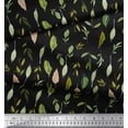 thumbnail image 3 of Soimoi Black polyester Crepe Fabric Flower Leaves Print Sewing Fabric Yard 52 Inch Wide, 3 of 3