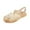 Gold, variant on CYRBOKO Little Girls'Jelly Sandals, 2025 Beach Soft Soled Closed Toe Flat Shoes Pink Size 10(Little Kids)