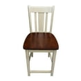 thumbnail image 6 of International Concepts 24" Wood Slat Back Counter Height Stool in Antiqued Almond/Espresso, 6 of 7