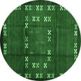 thumbnail image 1 of Ahgly Company Indoor Round Abstract Emerald Green Contemporary Area Rugs, 6' Round, 1 of 4