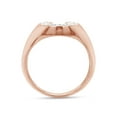 thumbnail image 4 of AFFY 0.33CT Round Moissanite Diamond Horseshoe Statement Ring for Men 14K Rose Gold over Silver-12.5, 4 of 7