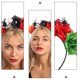 thumbnail image 2 of Tocado de calavera y araña de flores coloridas de Halloween para fiesta de cosplay, 2 of 8