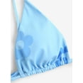 thumbnail image 6 of ZAFUL Women Swimsuit Floral Print Cami String Bikini Swimwear Light Blue L, 6 of 6