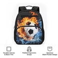 thumbnail image 6 of Jeiento Football Kids Preschool Backpack 13.5", Large Main Compartment Toddler Bookbag with Front Zipper Pockets, Dual Carry Design for Boys Girls, 6 of 7