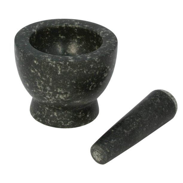 4 Inch Black Granite Mortar and Pestle by, Beautifully Crafted Granite