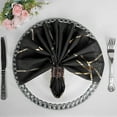 thumbnail image 6 of Balsa Circle 5 Pieces Black 20" Geometric Design Polyester Dinner Napkins Tablecloths, 6 of 8