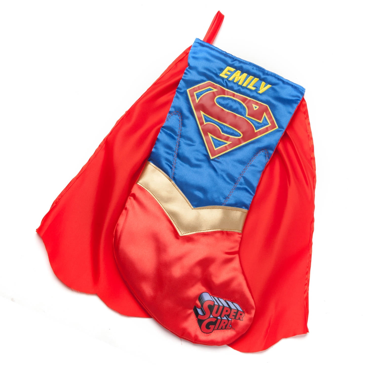 Personalized Superman, Supergirl, Batman or Wonder Woman Christmas Stocking