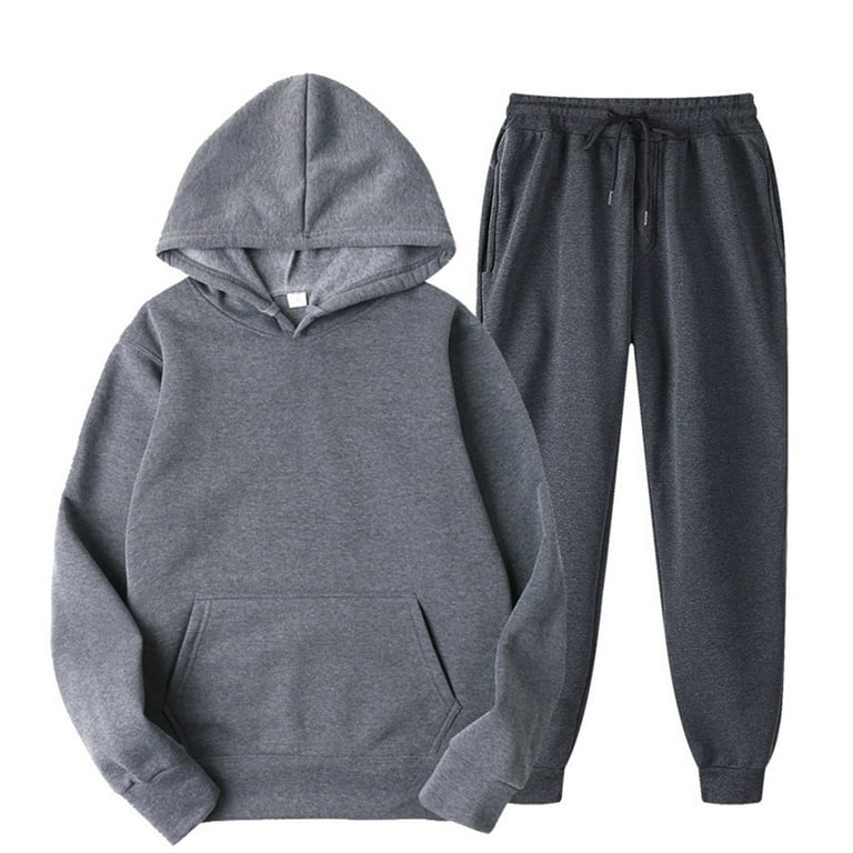 Mens Sweatsuits 2 Piece Hoodie Tracksuit Sets Casual Pants Jogging Suits