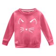 thumbnail image 3 of WOYY Big Girls -Lined Sweatshirt Casual Cartoon Cat Print Long Sleeve Pullover, 3 of 3
