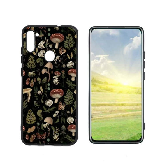 Compatible with Samsung Galaxy A11 Phone Case, Mushroom-Woodland-13 Case Men Women, Flexible Silicone Shockproof Case for Samsung Galaxy A11