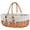 White Flower, variant on Large Wicker Picnic Basket with Handles,Handle Sturdy Woven Body with Removable and Washable Lining,Outdoor Camping,Gift Packing,Garden Picking, Storage.red