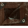 thumbnail image 2 of ONESTOCK Reversible Tarpaulin Heavy-Duty Waterproof Tarp, Brown/Black, 30' x 50', 2 of 5