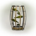 thumbnail image 3 of Alpine Corporation Indoor Metal Wine Barrel Table Electric Fountain, Multicolor, 3 of 13