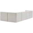 thumbnail image 3 of Meridian Furniture Quincy Sectionnel Modulaire en Velours Crème, 3 of 13