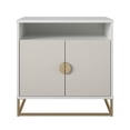 thumbnail image 3 of Kelly Accent Cabinet, White/Taupe, 3 of 12