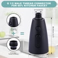 thumbnail image 6 of Wowow Kitchen Faucet Head Replacement Matte Black, 3 Function Pull Out Spray Nozzle with 9 Adapters for Kitchen Sink Faucet，US Standard for Moen Kohler Delta Faucets G1/2 Male Connector, 6 of 6