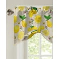 thumbnail image 2 of Lemon Summer Fruit Window Curtain Kitchen Cabinet Coffee Tie-Up Valance Curtain Rod Pocket Short Curtain, 2 of 6