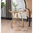 thumbnail image 2 of Bowery Hill Contemporary Metal Gold Accent Table, 2 of 3