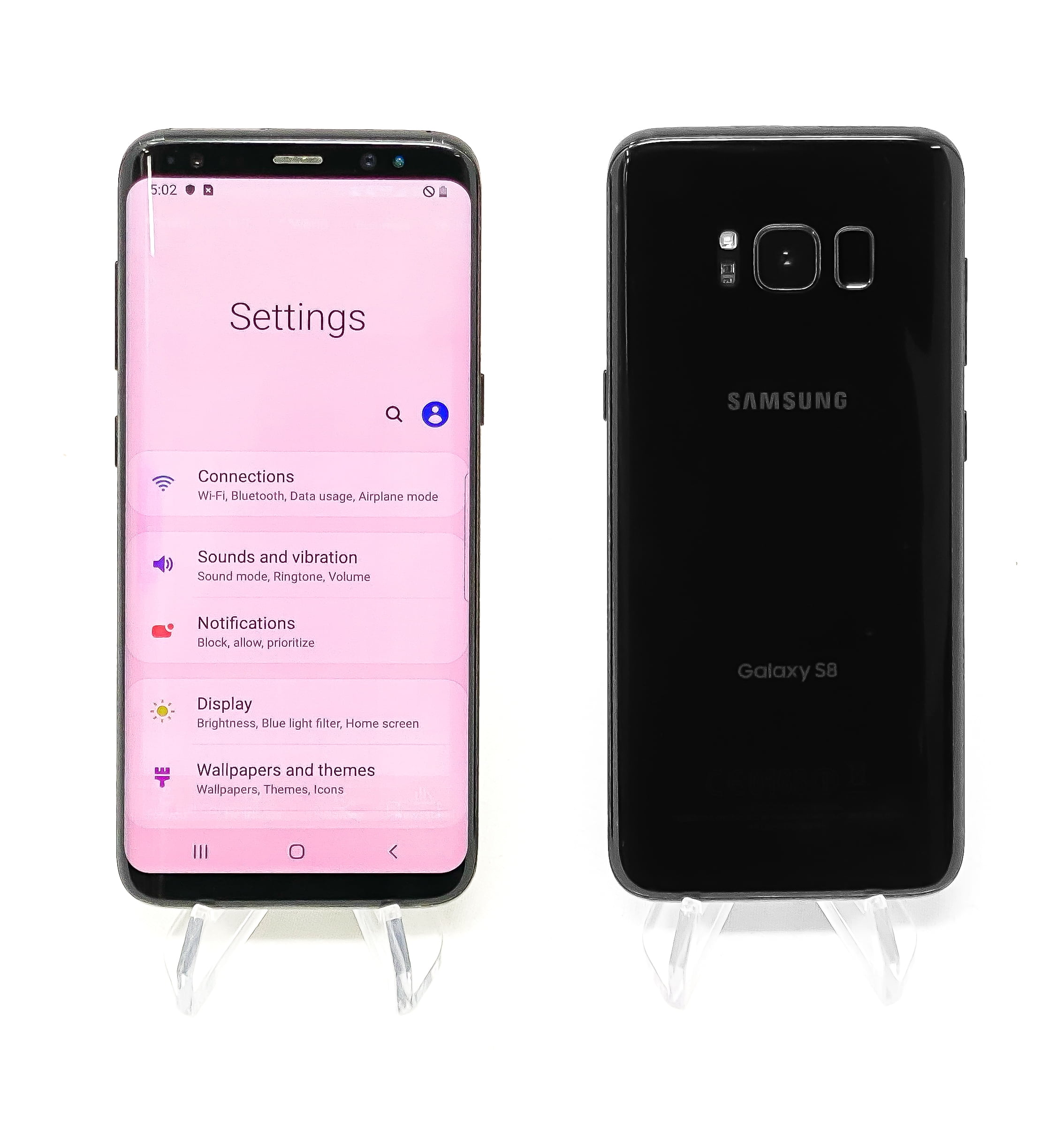 Samsung Galaxy S8 64gb Midnight Black Gsm Unlocked Lcd Shadow 4463