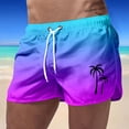 thumbnail image 1 of Short de Bain Homme / Été Sportif Plage Décontracté Voyage Polyester Dégradé Imprimé, 1 of 3