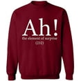 thumbnail image 2 of OXI Crewneck Sweatshirt - Ah The Element of Surprise,Basic Casual Sweatshirts for Men's and Women Fleece Sweatshirt Long Sleeve- Cardinal Red X-Large, 2 of 2