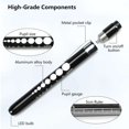 thumbnail image 4 of Luz de la Pluma, Linterna médica con indicador de pupila para Estudiantes de enfermería Médicos, lámpara de diagnóstico Profesional Pluma clínica Examen oftálmico Revisión de pupila Luz(Negro) XianweiShao 9024715962072, 4 of 4