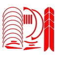 thumbnail image 1 of 1 Set Reflective Tape Electric Scooter Body Waterproof Reflective Stickers Reflective Film For Ninebot MAX G30 Accessories Red, 1 of 8