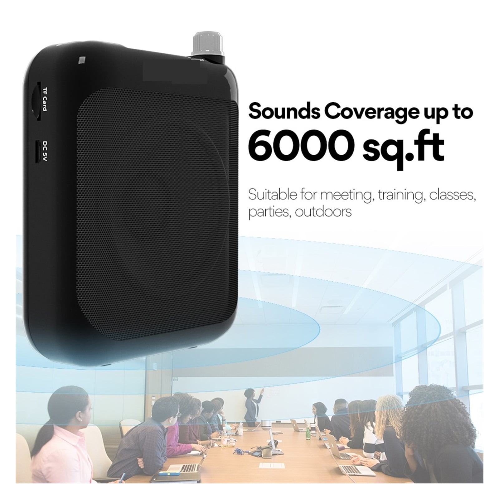 Voice Amplifier Professional Teacher Microphone With FM Repeat And Music Player Function For Coaches Tour Guides ,Easy to Operate