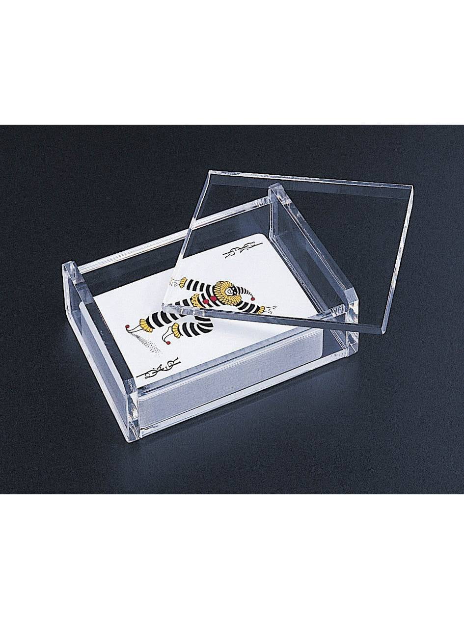 Acrylic Lucite Playing Card/ All Purpose Box with Removable Lid