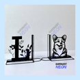 thumbnail image 2 of Handmadetneonsign Corgi Dog Metal Bookends, Corgi Dog Name Bookend, Dog Table Bookshelf Decor 91958, 2 of 4