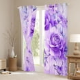 thumbnail image 3 of Manfei Cute Butterflies Curtains Pack of 2 (42x84 Each),Flying Animal Curtains Blackout,Purple Flowers Bedroom Curtains For Girls Kids,Super Cozy Room Decor, 3 of 6