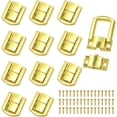 thumbnail image 1 of 12 piezas de cerradura de palanca, estilo retro dorado, cierre decorativo de hierro con tornillos para baúl de madera, 1,18 "x 0,94", 1 of 5