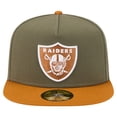 thumbnail image 2 of Men's New Era  Olive/Brown Las Vegas Raiders Color Pack A-Frame 59FIFTY Fitted Hat, 2 of 5