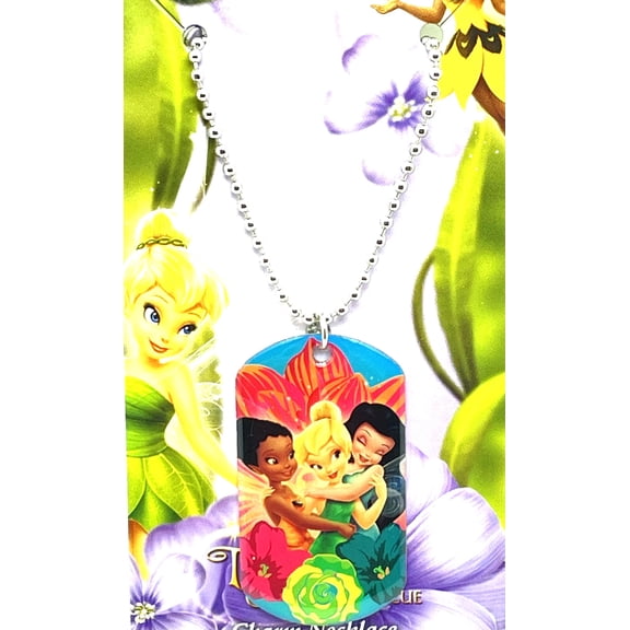 Disney Fairy Tinkerbell Charm Necklace- Tinker Bell Necklace