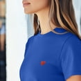 thumbnail image 5 of Dalix Pixel Heart Embroidered Lightweight Relaxed Jersey Tee Summer Cute Love Womens in Royal Blue XL X-Large, 5 of 5