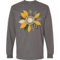 thumbnail image 3 of Inktastic Rustic Sunflower Vintage Botanical Long Sleeve T-Shirt, 3 of 5