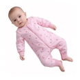 thumbnail image 3 of Bellafa Baby Girls Long Sleeve Romper Bodysuit Snap Up Infant One-Piece Jumpsuit Newborn Spring Fall Clothes 0-24M, 3 of 8