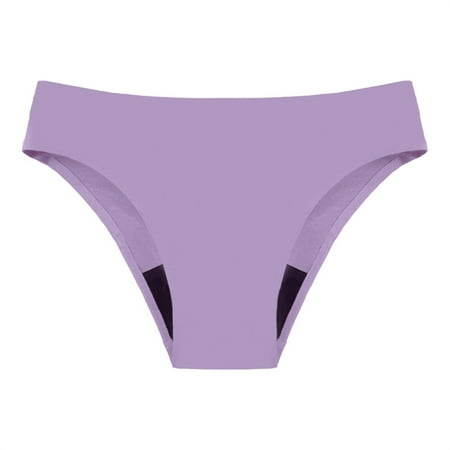 Clearance! HCURIBAD Period Underwear Cotton Underwear Women s Nylon Triangle Panties High Waist Swimsuit Bottoms (Available in Plus Size) Bikini Underwear Seamless Underwear for Women Purple 4XL