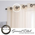 thumbnail image 2 of Quality Home Set of 2 Linen-Textured Semi-Sheer Curtain Panels – Antique Bronze Grommet Faux Linen Window Treatment for Living Room, Dining Room, Bedroom (Beige, 52" W x 84 " L), 2 of 5