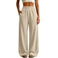 thumbnail image 5 of Breezora Womens High Waist Wide Leg Sports Pants Loose Fit Athletic Trousers with Pockets for Yoga Gym Running Workout Casual, 5 of 9