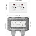 thumbnail image 4 of IP66 Outdoor Waterproof Socket with Switch, Waterproof Junction Box, Double Wall Outdoor Socket, 4 of 5