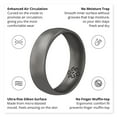 thumbnail image 5 of Dark Silver Breathable Silicone Ring For Men and Women 6mm Bandwidth, 5 of 6