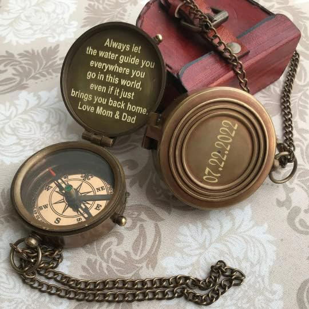 United States Navy Custom Engraved Compass Brass Material Navigational Working Compass Personalized Gift