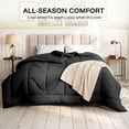 thumbnail image 6 of WISHEAD Queen Comforter Duvet Insert, Reversible Quilted with Corner Tabs, Ultra Soft for All Season, Hotel Down Alternative Cooling Breathable Bedding, Machine Washable (Black, 88" x 88"), 6 of 8