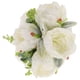 thumbnail image 5 of Peonías artificiales vintage de seda, centro de mesa floral, ramo de boda, bola de flores de peonía para boda, decoración nupcial del hogar, color blanco, 5 of 7