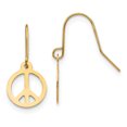 thumbnail image 1 of 14K Yellow Gold Madi K Peace Sign Dangle Earrings, 1 of 2