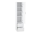 thumbnail image 6 of FFZ Standard Kitchen Pantry Tall Freestanding Cabinet With One Door And Two Drawers White, 6 of 11